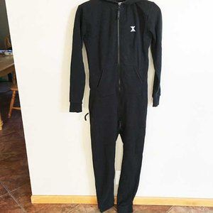 Onepiece onesie 2.0 unisex Black Hooded Jumpsuit